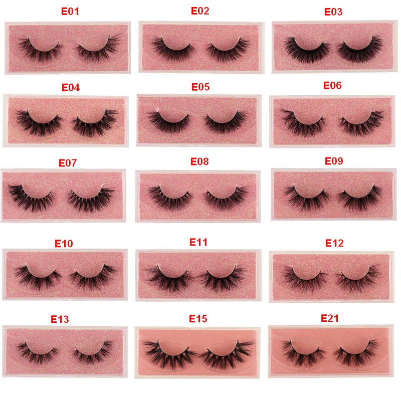 Mink Eyelashes Hand Made Crisscross False Eyelashes Cruelty Free Dramatic 3D Mink Lashes Long Lasting Faux Cils for Makeup E11