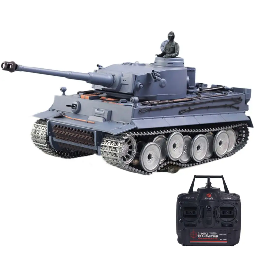 

1:16 German Tiger Heavy RC Tank 2.4G Remote Control Tank With Sound Smoke Shooting Effect - Metal Ultimate Edition Tank RC Toys