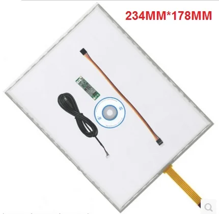 New 10.4 inch 5 line electric resistance touch screen 234*178 mm with USB drive card kit