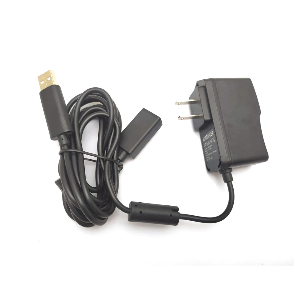 

US USB AC Adapter Power Supply with USB Charging Cable For Xbox 360 Kinect Sensor