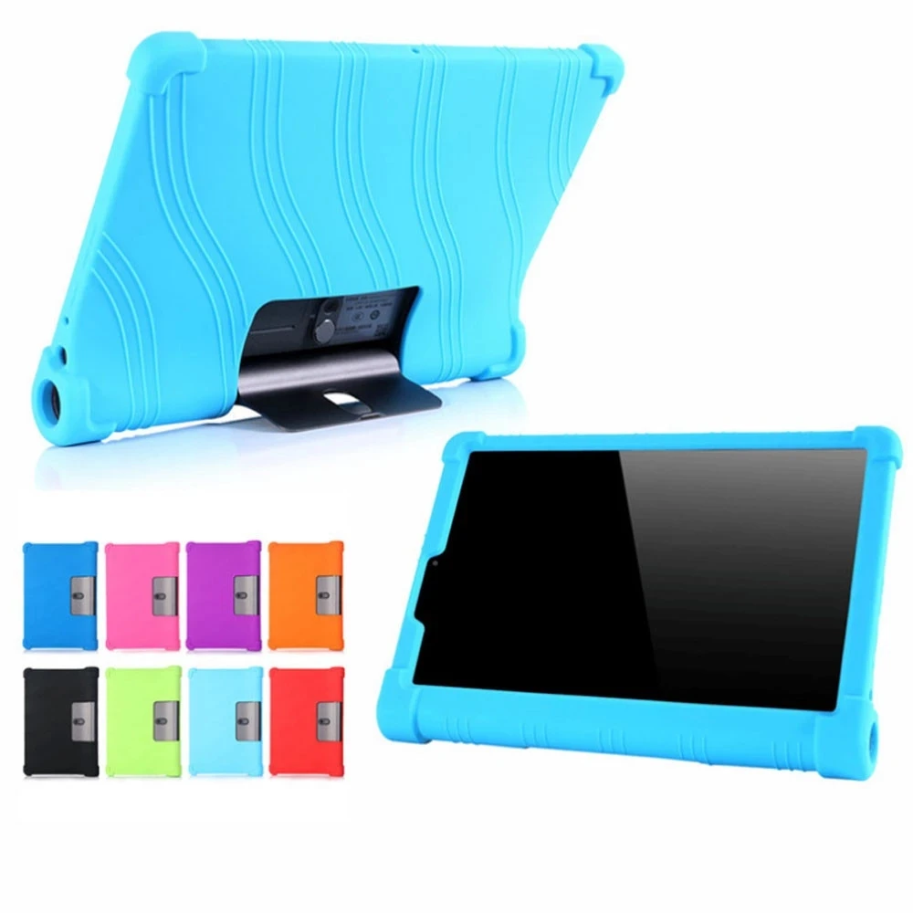 For Lenovo Yoga Smart Tab YT-X705F Case Thickened Soft Silicone Child Safety Shockproof Black Cover For Yoga tab 5 2019 Funda