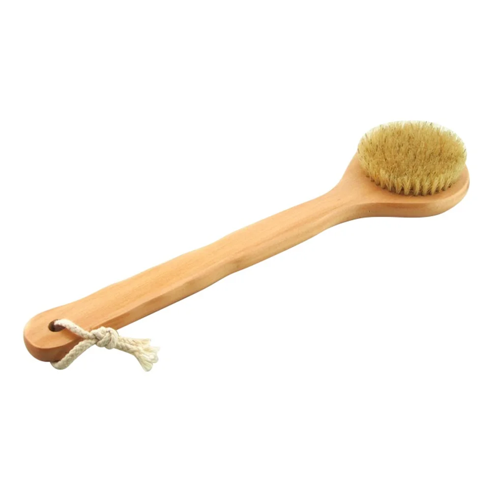 Soft Bristles Shower Brush Exfoliating Body Massage Natural Wooden Handle Brush SPA Woman Man Skin Care Body Massage Brush