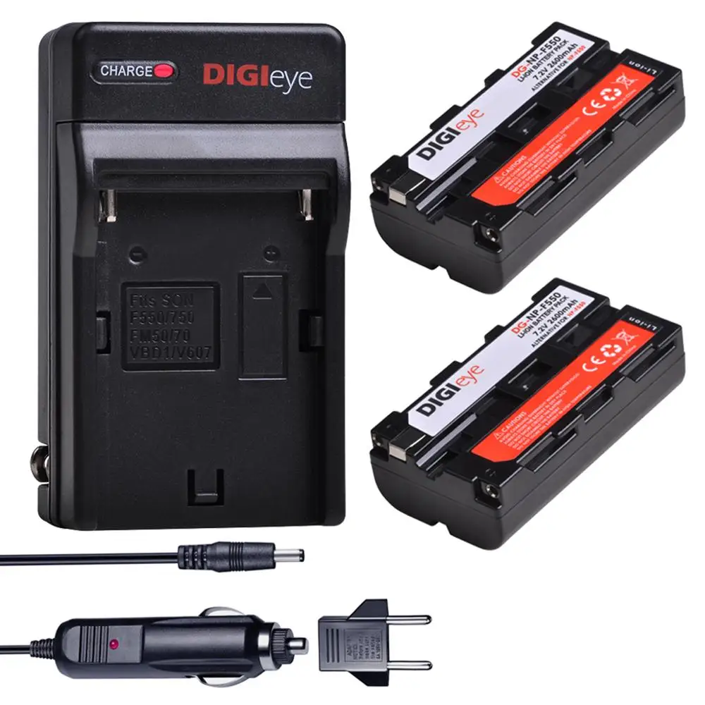 NP-F550 NP-F570 NP F570 Battery + Charger Kit for Sony Blackmagic Pocket Cinema Camera 6K Pro HDR-FX1000 HVR-M10P