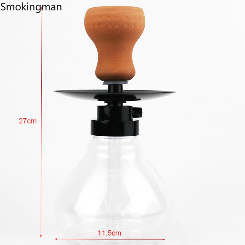 Single Plastic Pipe Hookah Plastic Shisha Ceramics Bowl Narguile Arab Cachimba Smoking Accessories Chicha Party Gift