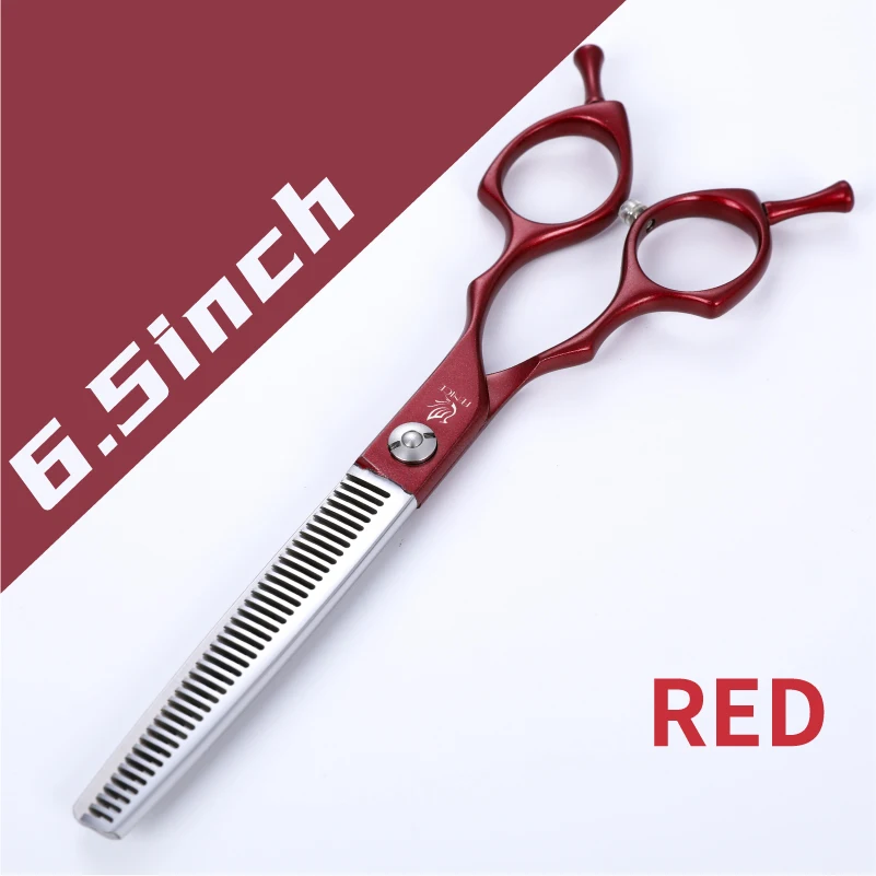 Fenice JP440C 6.5/7,0 inch Professional Dog Pflege Ausdünnung Schere Bunte Pet Scheren Rot/Champagner/Blau/schwarz/Lila 5