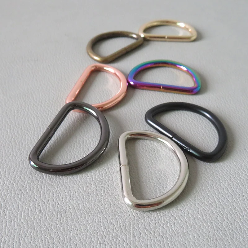 1Pcs 32mm Webbing Metal D Semicircular Ring For Bag Backpack Straps Belt Loop Hardware Pet Dog Collar Leash Sewing Accessory