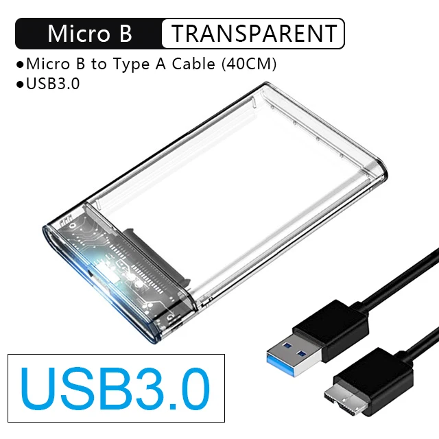 UTHAI G06 2.5 USB3.0 SATA SSD HDD Enclosure 6TB Transparent