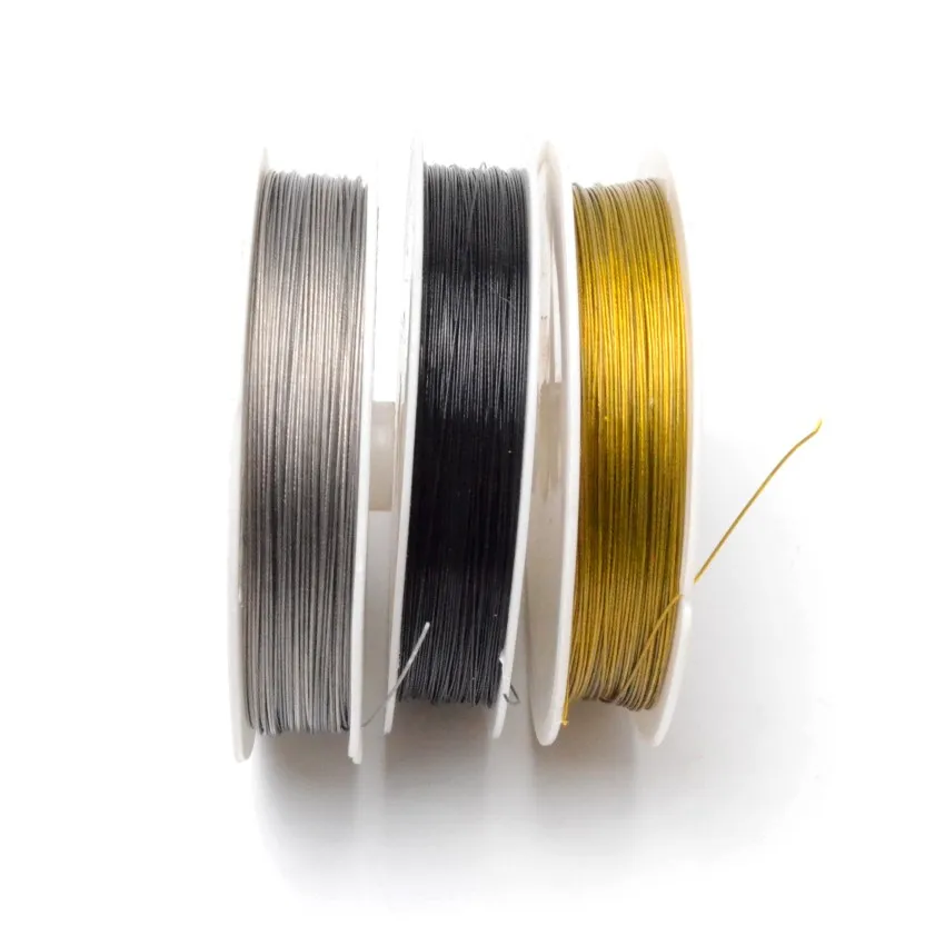 Colorful Craft Beading Wire 0.3/0.38/0.45/0.5/0.6/0.8/1.0mm Coated Stainless Steel Wire Tiger Tail Handmade Jewelry Accessories