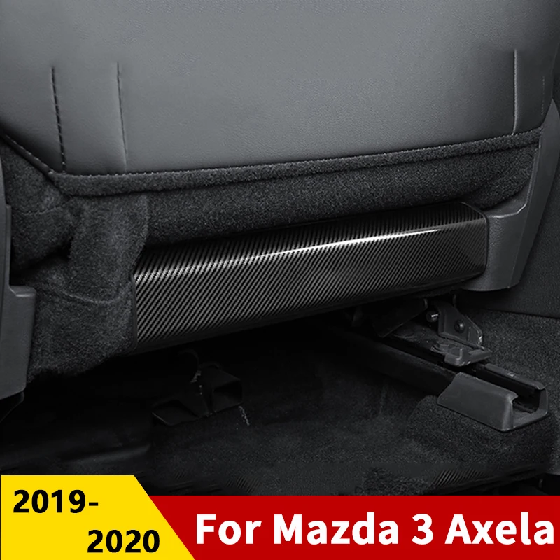 For Mazda 3 Axela 2019 2020 Car Seat Back Stainless steel Anti Kick Pad Protector Waterproof Child Anti Dirty Protection Case