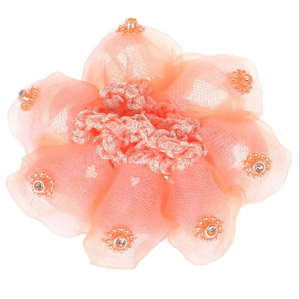 Girls Kids Children\'S Bun Cover Snood Hairnet Hair Net Mesh Hair Accessories Ballet Dance Crochet Decor Flower Shape Headwear