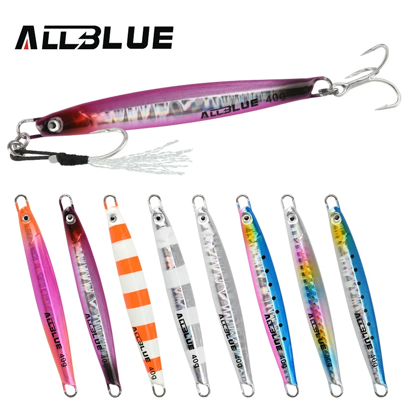 ALLBLUE RANGE Casting Metal Jig 20G 30G 40G Shore Cast Jigging Spoon Sea Bass Fishing Lure Smelt Artificial Bait Spinning Tackle