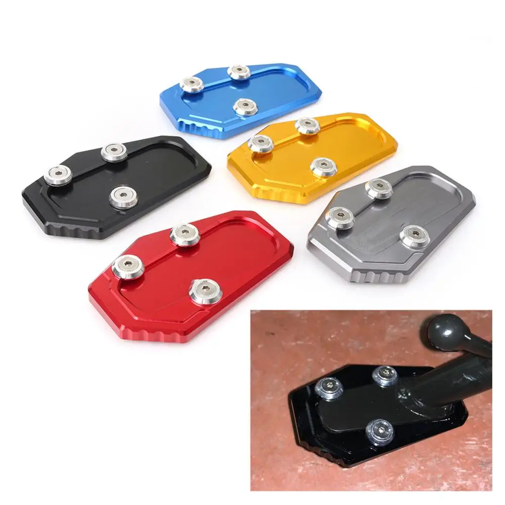 

Motorcycle CNC Aluminum Kickstand Foot Side Stand Extension Enlarge Pad Support Plate For BMW R1200RT R1200 RT 2014-2015