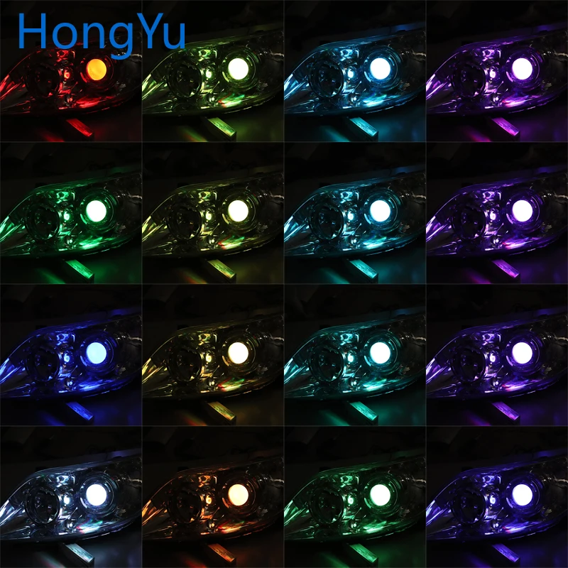 Wireless Control RGB LED Demon Eyes light Kit For Chevrolet Cavalier 2019 2020 Projector Lights Lens