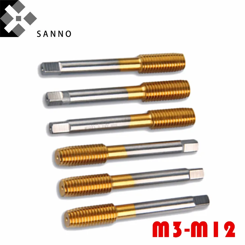 M2X0.4 M3X0.5 M5X0.8 M8X1.25 M12X1.75 straight flute roll taps HSS Co thread forming tap machine flow tap rolling extrusion taps