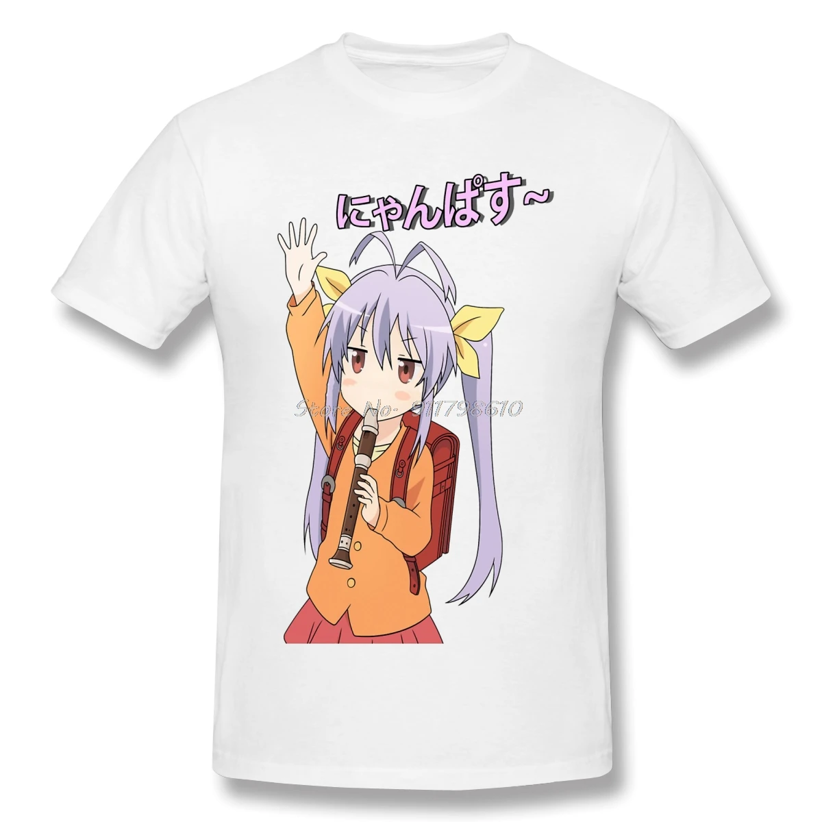 Nyanpasu T Shirt White Non Non Biyori Printed Tshirt Summer TShirt Anime Men Tee Streetwear Harajuku