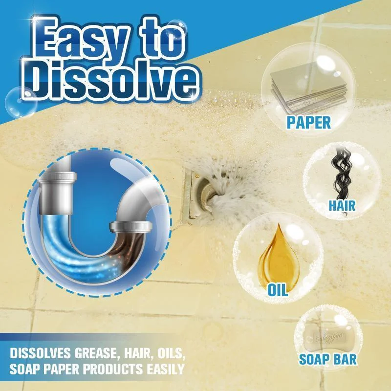 New Package Powerful Kitchen Pipe Dredging Agent Dredge Deodorant Toilet Sink Drain Cleaner Sewer Fast Cleaning Tools