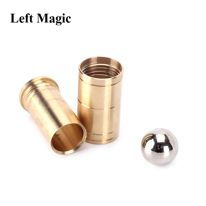 Ball & Tube Mystery (Brass) Close up Magic Tricks Illusions Gimmick Fun Magic Balls Rises Falls Stage Magic Magician Toys