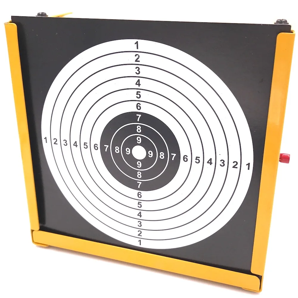 14CM Tactical Shooting Targets Metal Target Box Plate With 100 pcs Aim Paper Stickers For Pellet Gun, BBs and Airsoft Trap