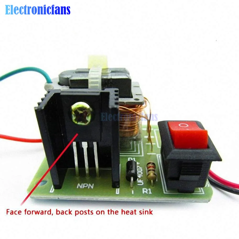 15KV High Frequency DC High Voltage Arc Ignition Generator Inverter Boost Transformer 3.7V Integrated Circuits Step Up 18650 DIY