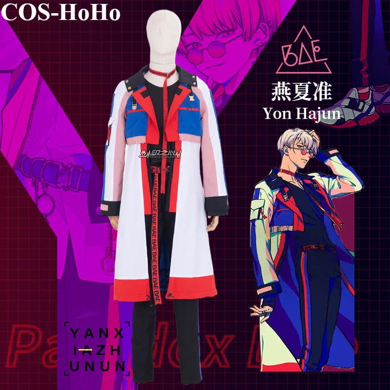 

COS-HoHo Anime Paradox Live Yon Hajun Game Suit HipHop Handsome Uniform Cosplay Costume Halloween Party Role Play Outfit For Men