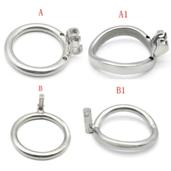 Stainless steel arc-shaped penis ring for the chastity device the ring off the cock ring parts for the chastity cage sex toys