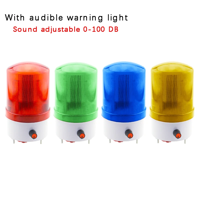 

Led-90j knob audible and visual alarm sound adjustable 0 to 100 dB LED Indicator light small Flashing Light Warning light