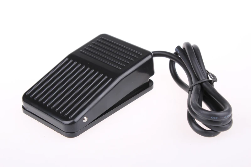 SPDT Nonslip Metal Momentary Electric Power Foot Pedal Switch Black Single Action On Off Floor Stomp Foot Switch AC 250V 10A