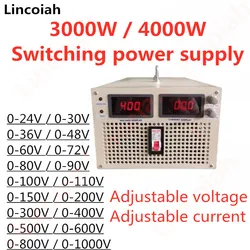 Tensione corrente regolabile dell'alimentazione elettrica di commutazione 4000W 24V 36V 48V 60V 150V 300V 400V 600V 800V 1000V per l'elettrolisi di placcatura