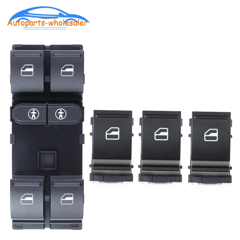 Car 7L6959857E 7L6959855B For VW Touareg Touran Sharan Alhambra Master Power Window Switch Cuntrol Button 7L6 959 857E