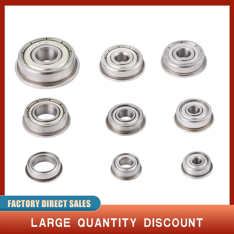 10PCS Flange Ball Bearings F623zz F624zz F625zz F604zz F606zz F688zz for 3D Printers Parts Deep Groove Pulley Wheel