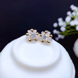 2020 new moissanite earrings women silver stud earrings 925 sterling silver shiny gem better than diamond gift GRA certificate