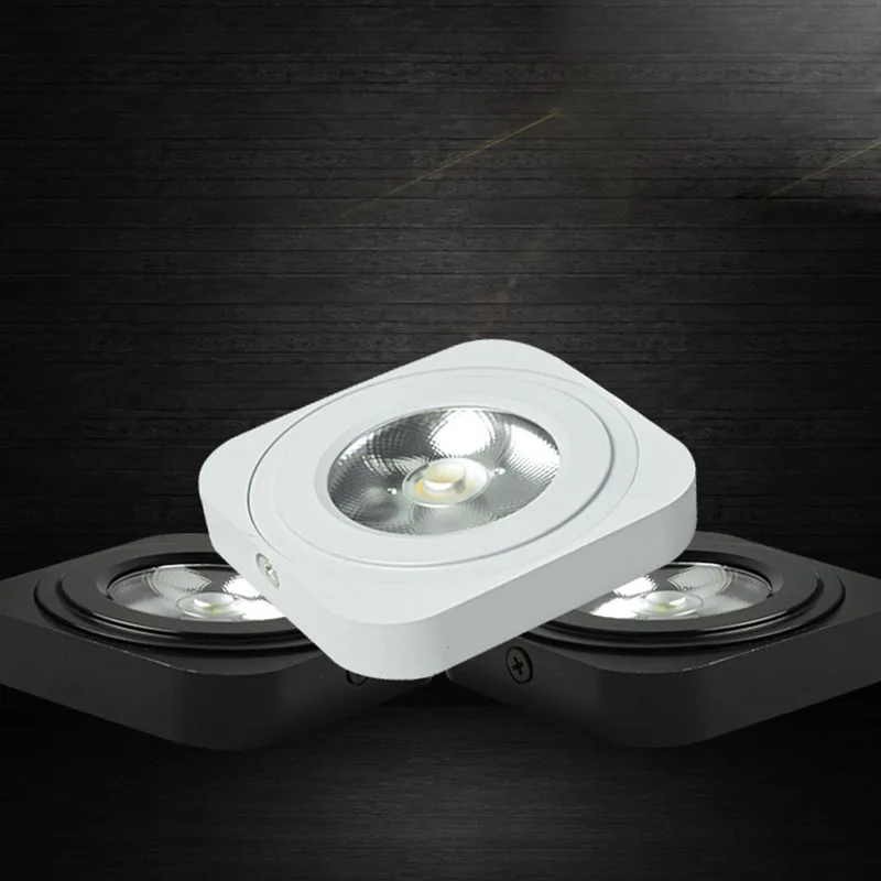  20pcs/lot Ultra Thin LED Downlight Surface Mounted Square Panel 5W 10W AC220-240V For Bedroom,Cloakroom,Wine Cabinet