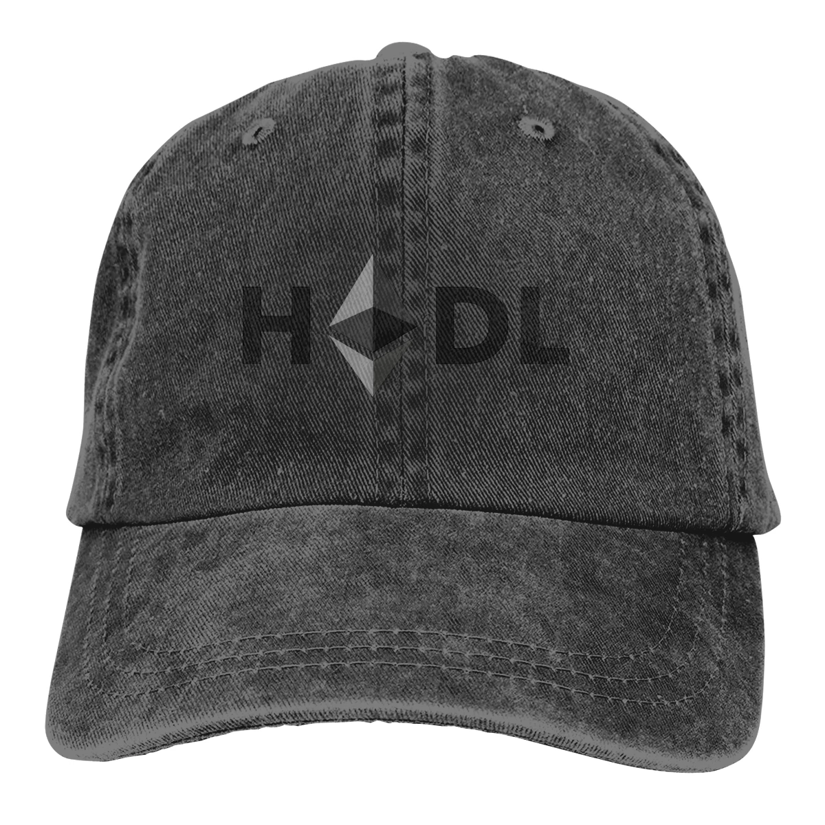 Pure Color Dad Hats HODL ETH Women's Hat Sun Visor Baseball Caps Ethereum Crypto Miners Peaked Cap