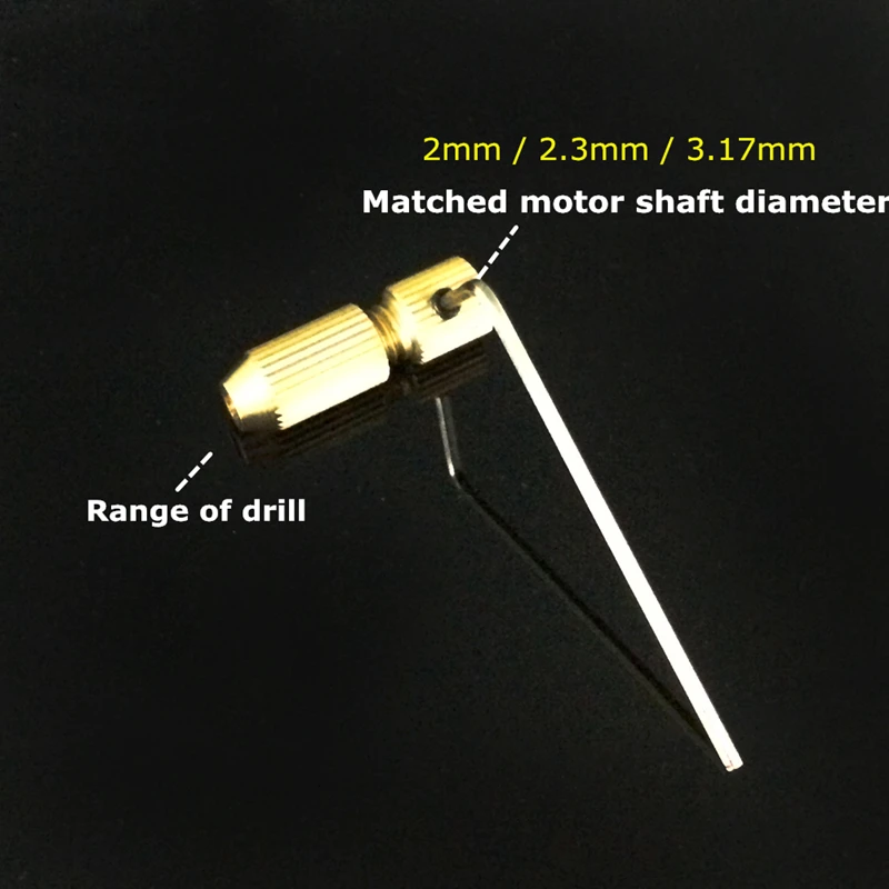 MINI Twist เจาะ Clamp DIY ขนาดเล็ก Chuck ทองแดงสำหรับ2/2 3/3 17Mm Shaft