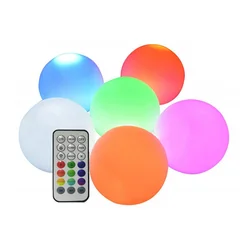 RGB Floating Pool Light 3in 7.8cm Remote LED Pool Ball Lights Night Lamp IP67 Bath toy for Wedding Party Outdoor Garden Swimming