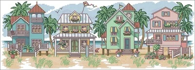 

Dim 13726 _ Seaside City Cross Stitch Kit, Greeting Needlework Counted Cross-Stitching Kits, New Style