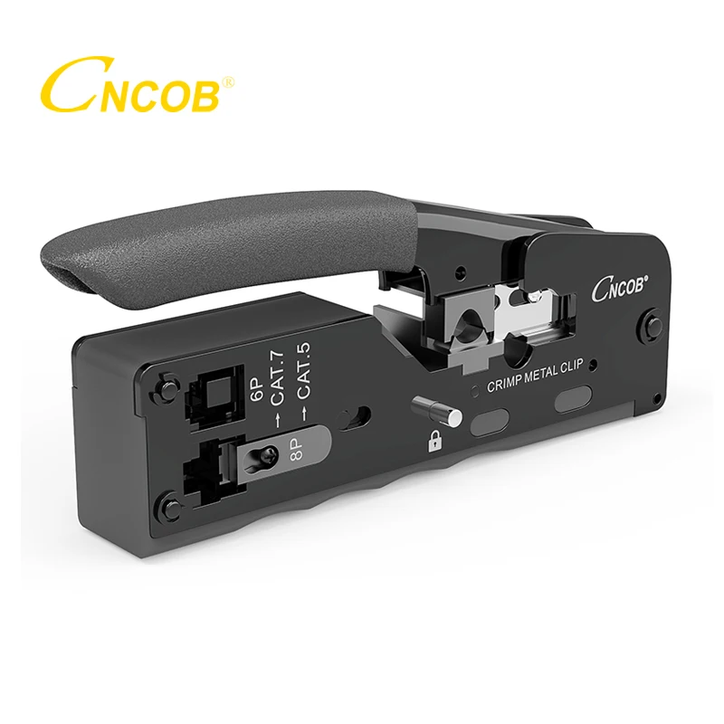 CNCOB Rj45 Cable Crimping Tools Crimper Rj-45 Ethernet Internet Network Pliers RJ11 Rj12 Cat5 Cat6 Cat7 Cat8 Wire Stripper Clamp