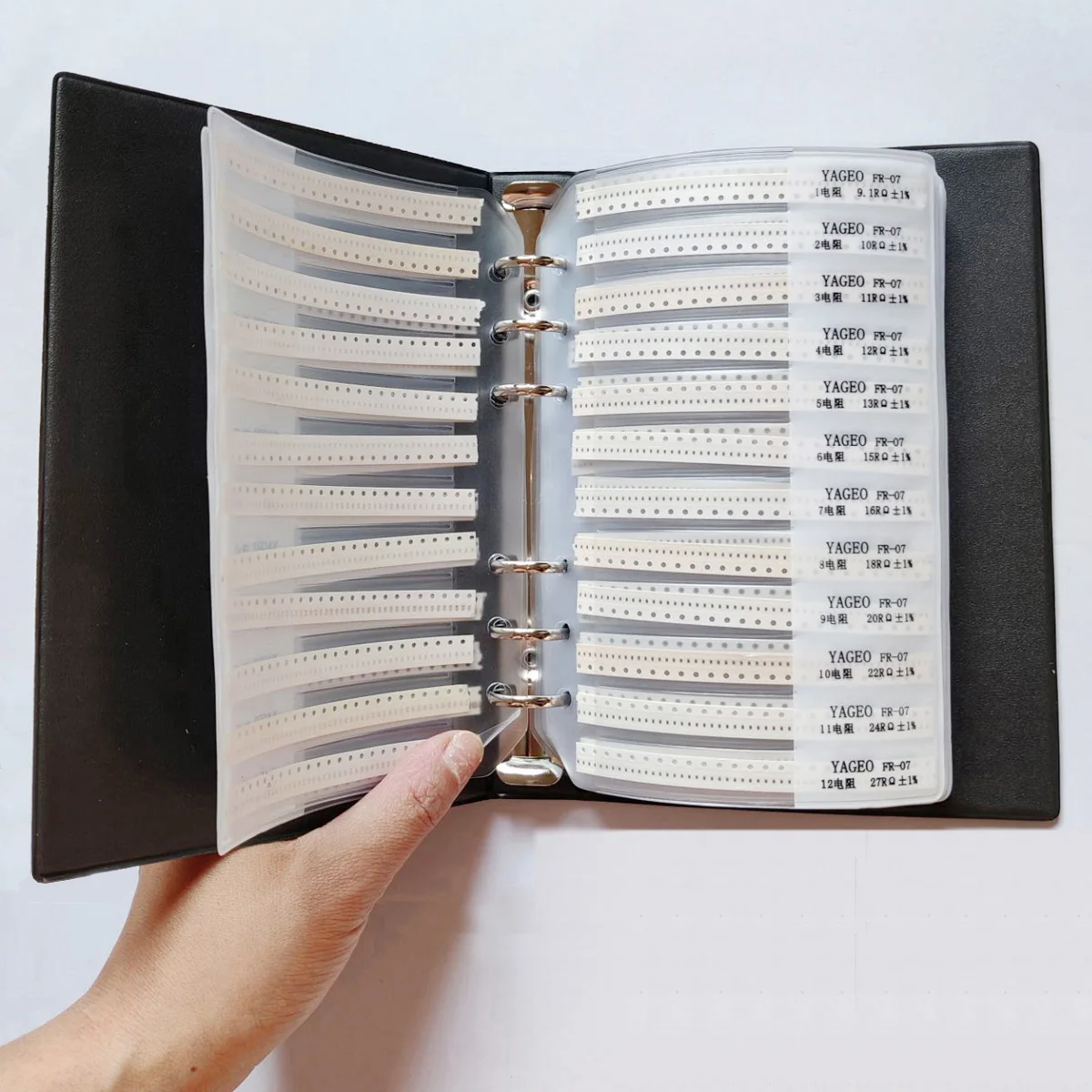0402 SMD Resistor 0R~10M 1% 170valuesx50pcs=8500pcs + Capacitor 80valuesX50pcs=4000pcs 0.5PF~1UF Sample Book