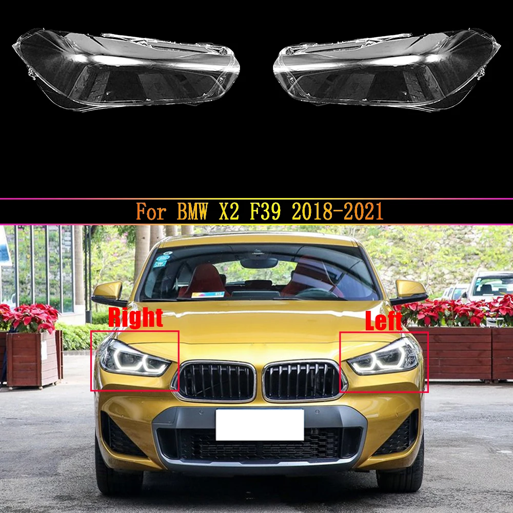 

For BMW X2 F39 2018 2019 2020 2021 Headlamp Cover Car Replacement Clear Auto Shell Car Headlight Lens