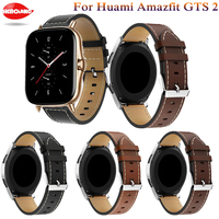 Leather Wrist Band Strap For Huami Amazfit GTS 2 / Mini Smart Watch Band Sport Bracelet For Xiaomi Amazfit Bip S / U / Pro / GTR