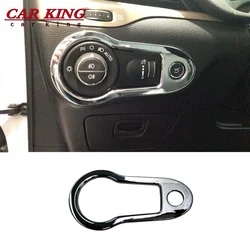 ABS Chrome FOR Jeep Cherokee KL 2014 2015 2016 2017 2018 Car Headlamps console Control Adjustment button switch frame Cover Trim