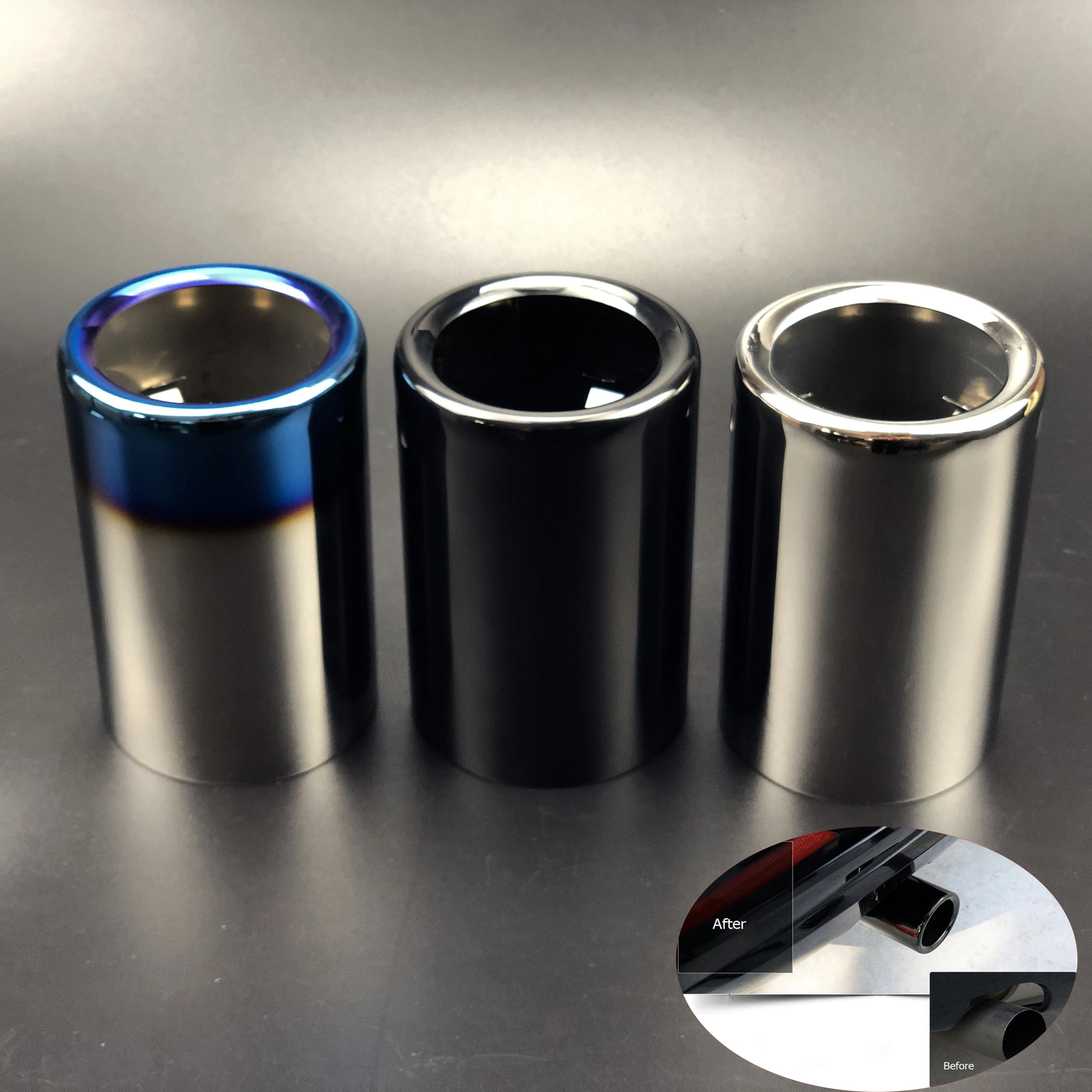 Silenciador trasero de acero inoxidable cromado para coche, tubo de punta de escape para BMW E90, E91, E92, E93, F31, F32, F30, 320LI, 316, 325i,