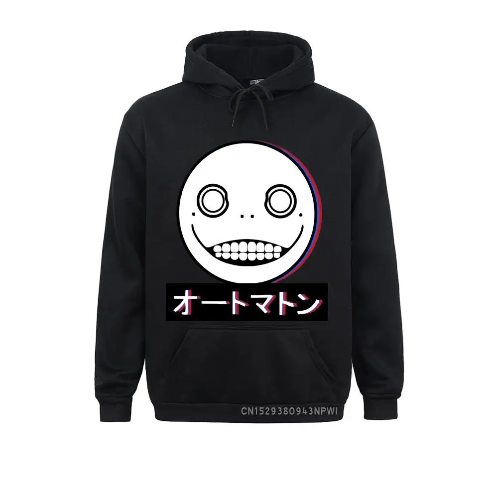 Hoodies Men Chic 2021 Game NieR Automata 2B YoRHa Round Collar Pullover Oversize Clothes Sweatshirt Long Sleeve Hoody