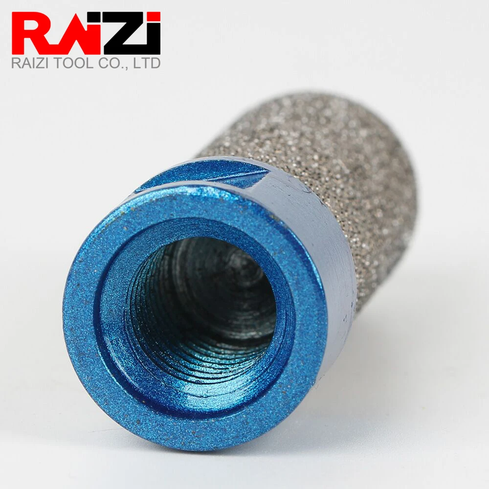 Raizi 1 pc vácuo soldadas diamante dedo bits para telha pedra bancada 20/25mm redonda-cabeça diamante fresagem bits