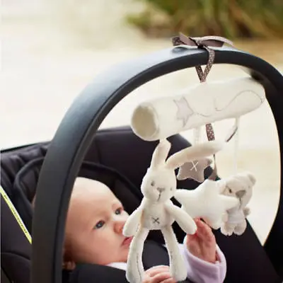 New Hot Sale Cute Baby Rattles Activity Spiral Crib Stroller Plush Rabbit Toy Car Seat Travel Hanging Toys Baby Rattles Toy