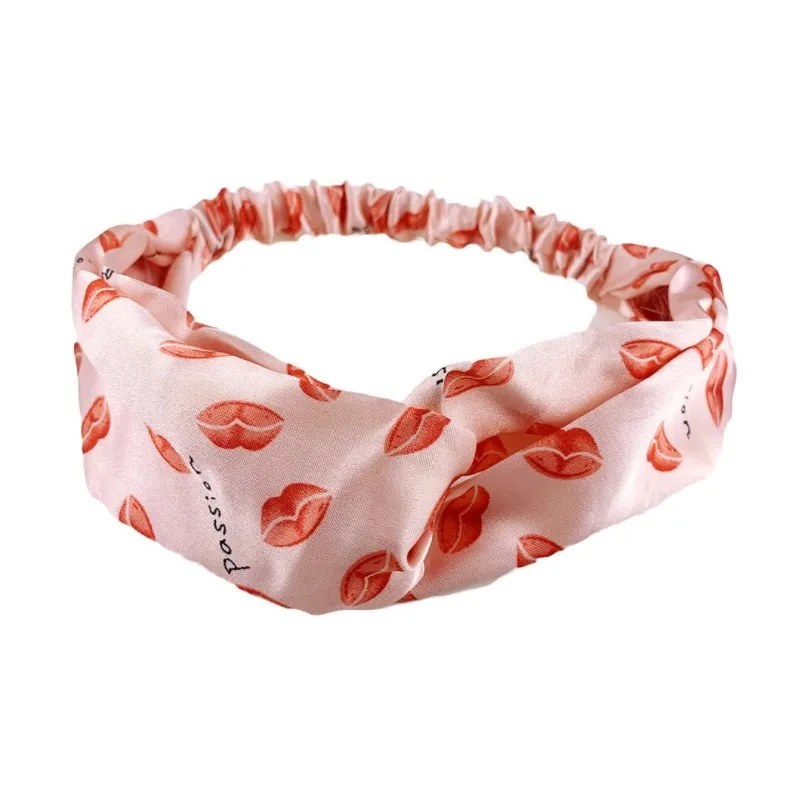 Women Headband Cross Top Knot Elastic Hair Bands Soft Printed Girls Hairband Hair Accessories