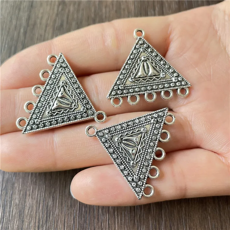 10pcs alloy equilateral triangle pendant buckle DIY production necklace bracelet connection piece wholesale metal accessories