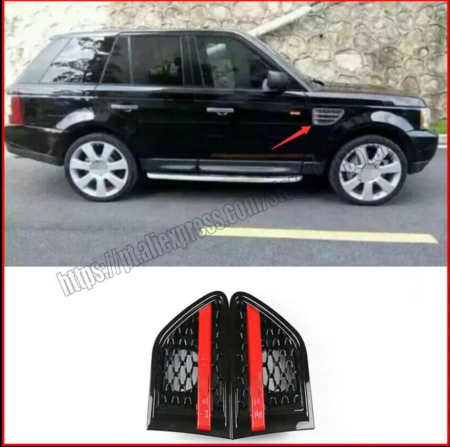 For Land Rover Range Sport 2006 06 07 08 09 10 11 12 2013 2pcs Black Red Front Side Door Fender Cover Trim