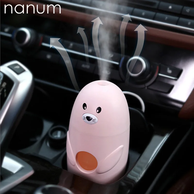 Creative USB Mini Seal humidifier Essential Oil Diffuser Aroma Lamp LED Night Light  Aromatherapy Fogger Car air freshener