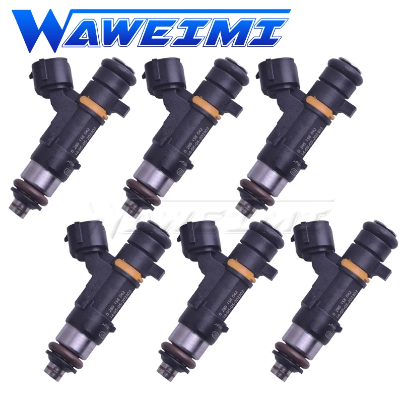 WAWEIMI 6x Fuel Injector Nozzle OE 0280158042 16600-CD700 For Nissan Murano 350Z 16600CD700